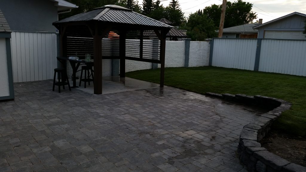 building a concrete brick patio