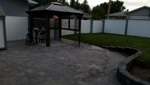 Brick patio with gazebo for gallery