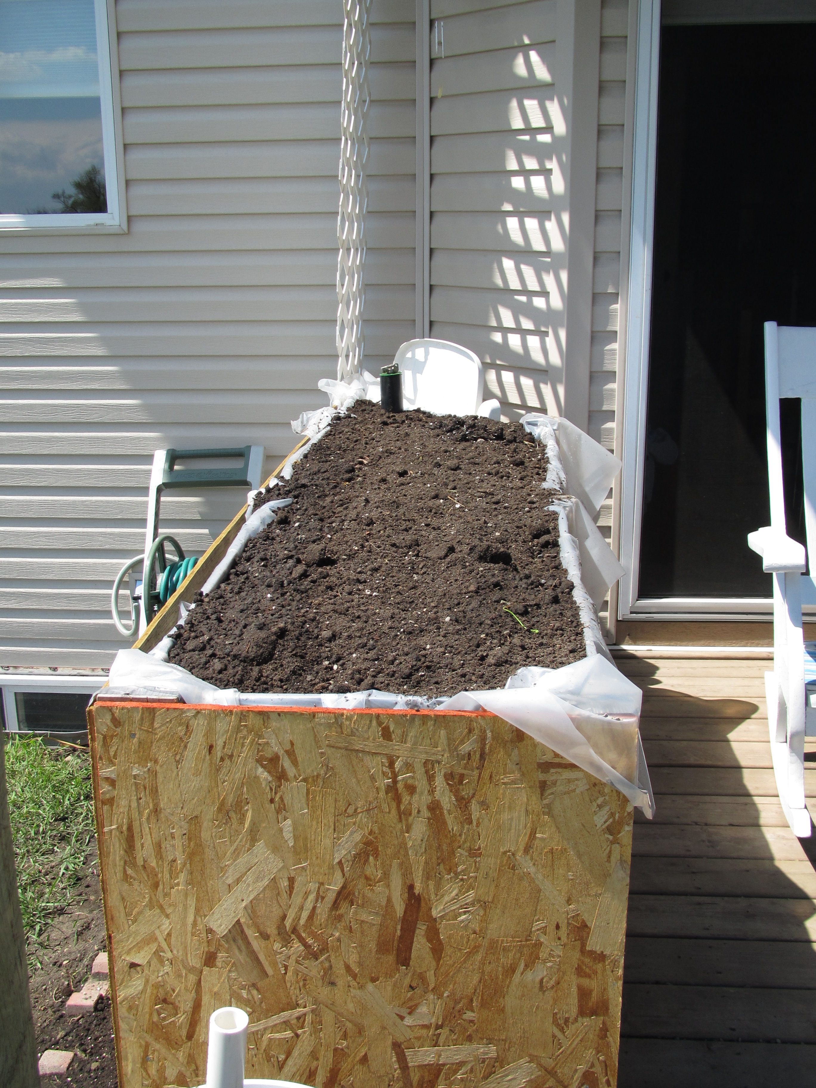 Soil in, just the trim left before planting