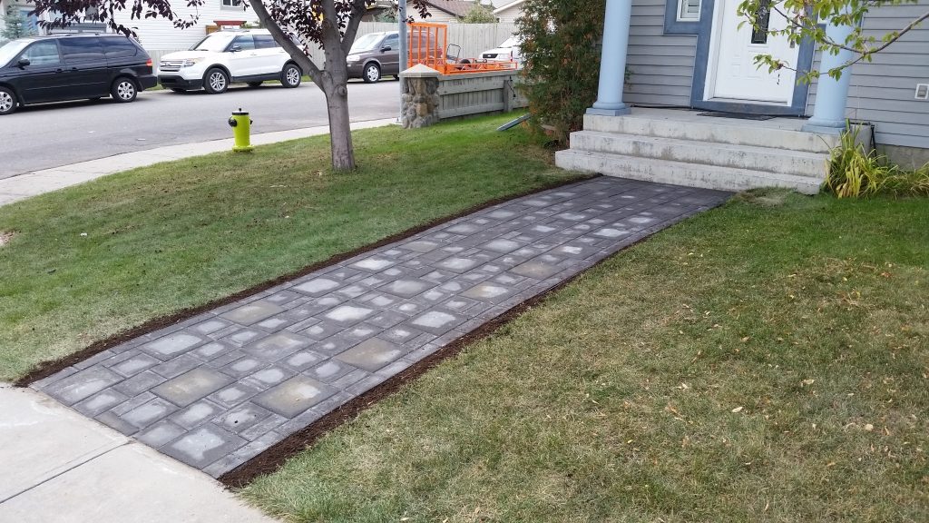 Brick walkway After for allery