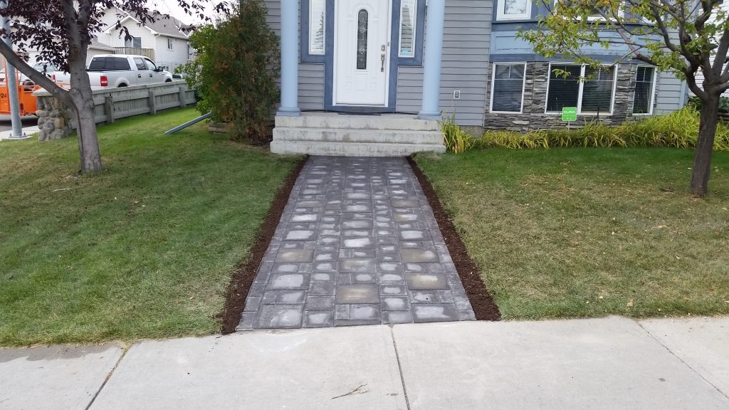 building a concrete brick patio