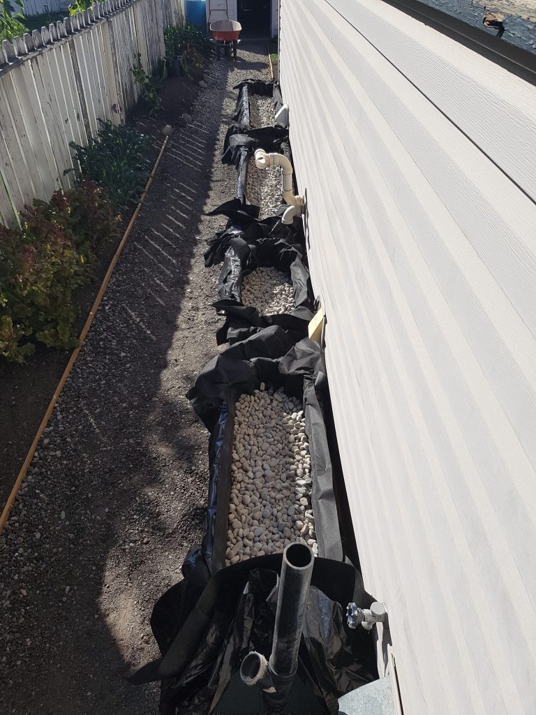wicking beds piped together