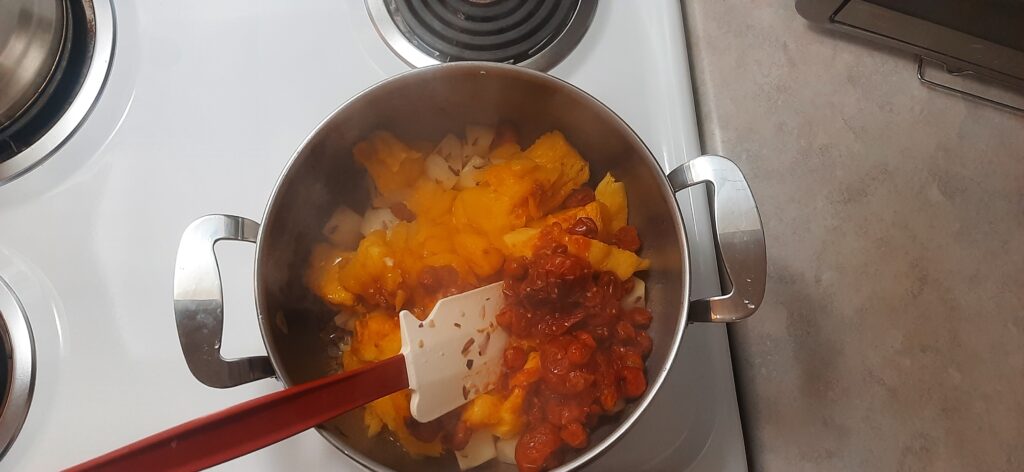 Squash or pumpkin and tomato soup