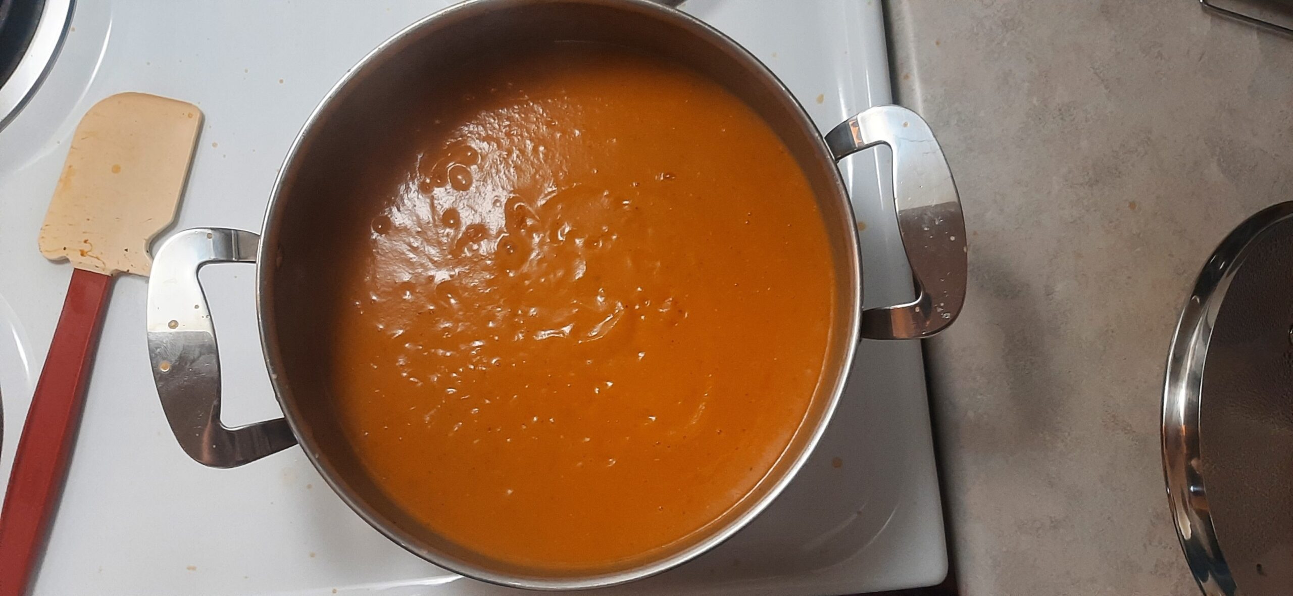 Squash or pumpkin and tomato soup