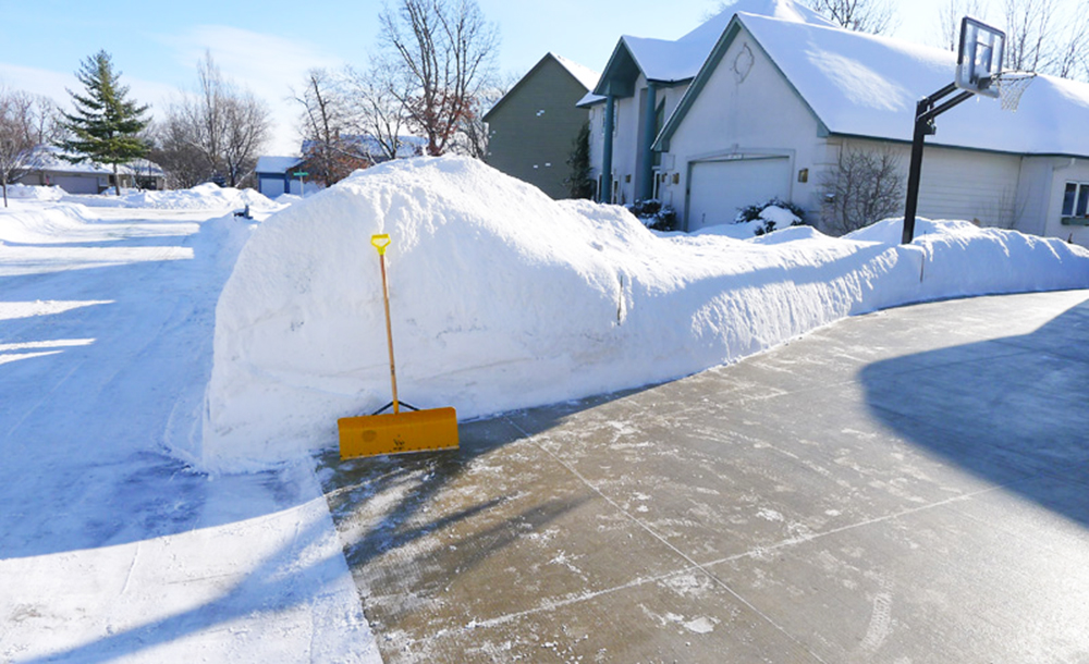 Sidewalk and driveway snow removal services